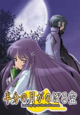 Looking Up At The Half-Moon Poster